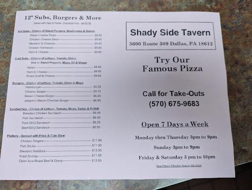 Shady Side Tavern Menu image 9